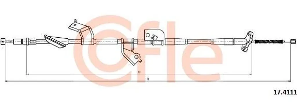 Câble de Frein COFLE 17.4111 Robuste en Acier pour Civic 47560S5SE04