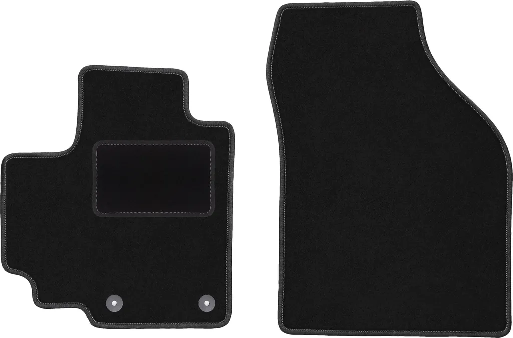 Wielganizator tappetini auto velours anteriori adatto per Suzuki Celerio (2014-, hatchback) neri, set 2 pz, con fissaggi