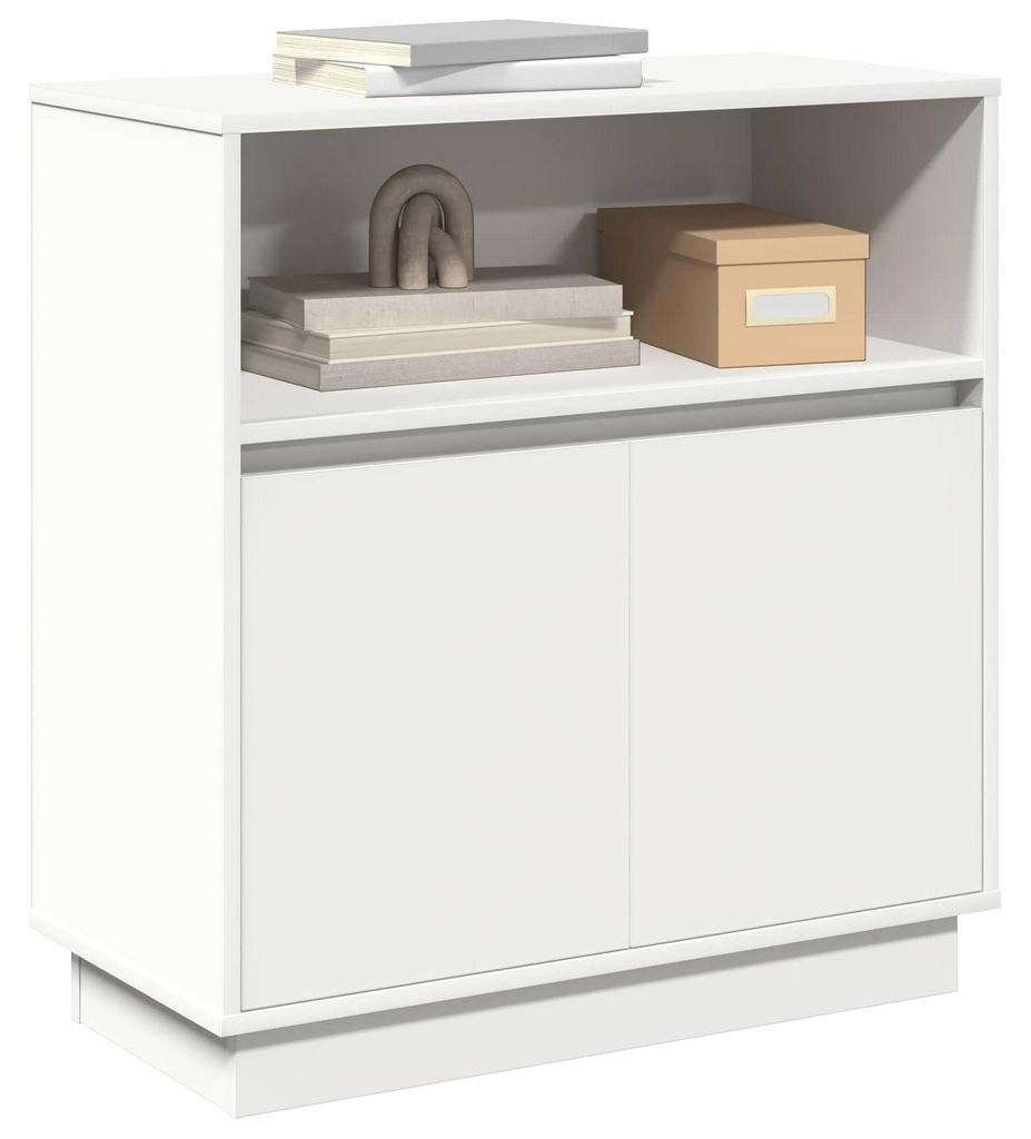 Komoda LED vidaXL, biała, 71 x 34,5 x 75 cm, materiał Zdjęcie produktu 