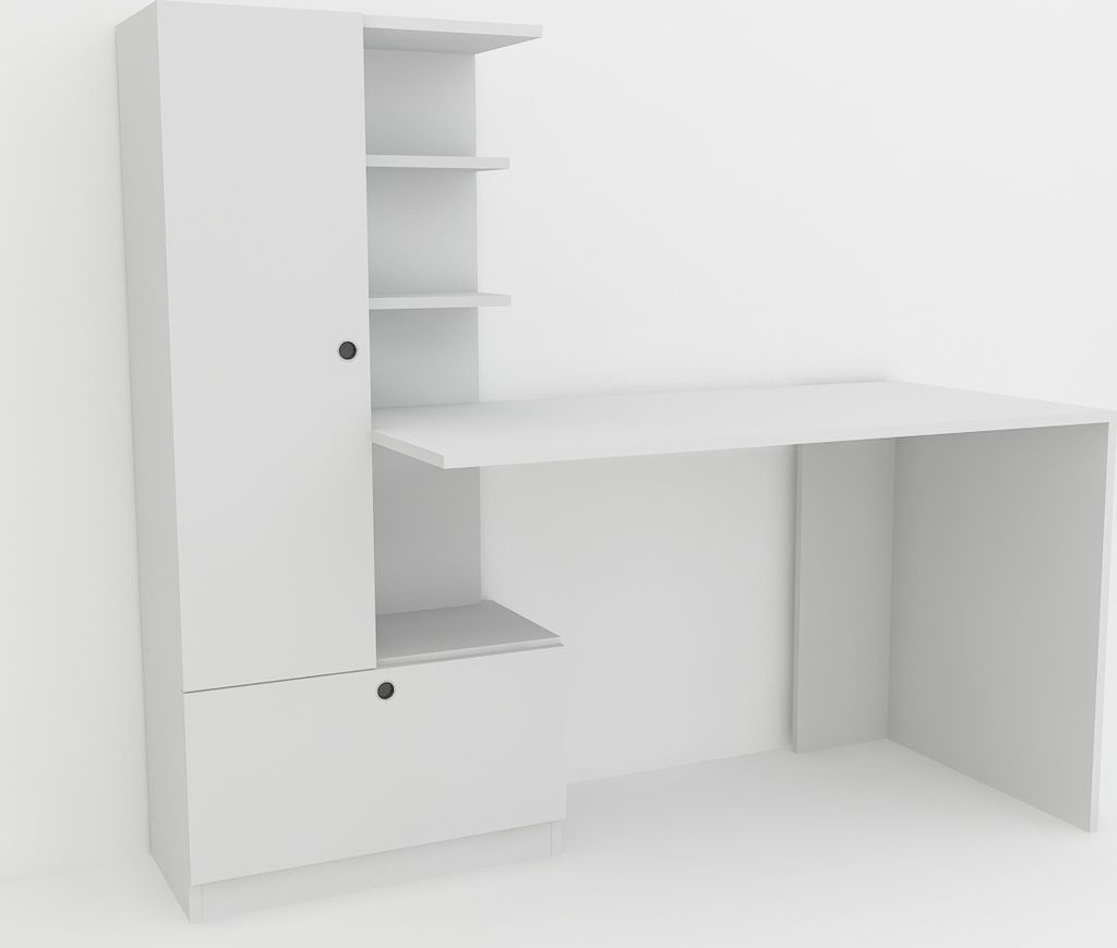 Schreibtisch Domingos Weiß | (B/H/T) 149,5 cm/120 cm/61,8 Produktbild 3