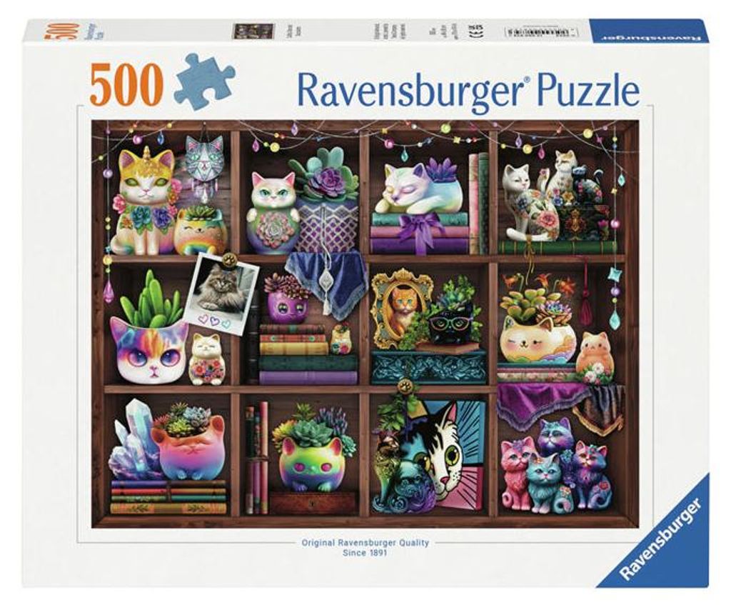 Ravensburger Jigsaw Puzzle Cubby Cats and Succulents, 500st.