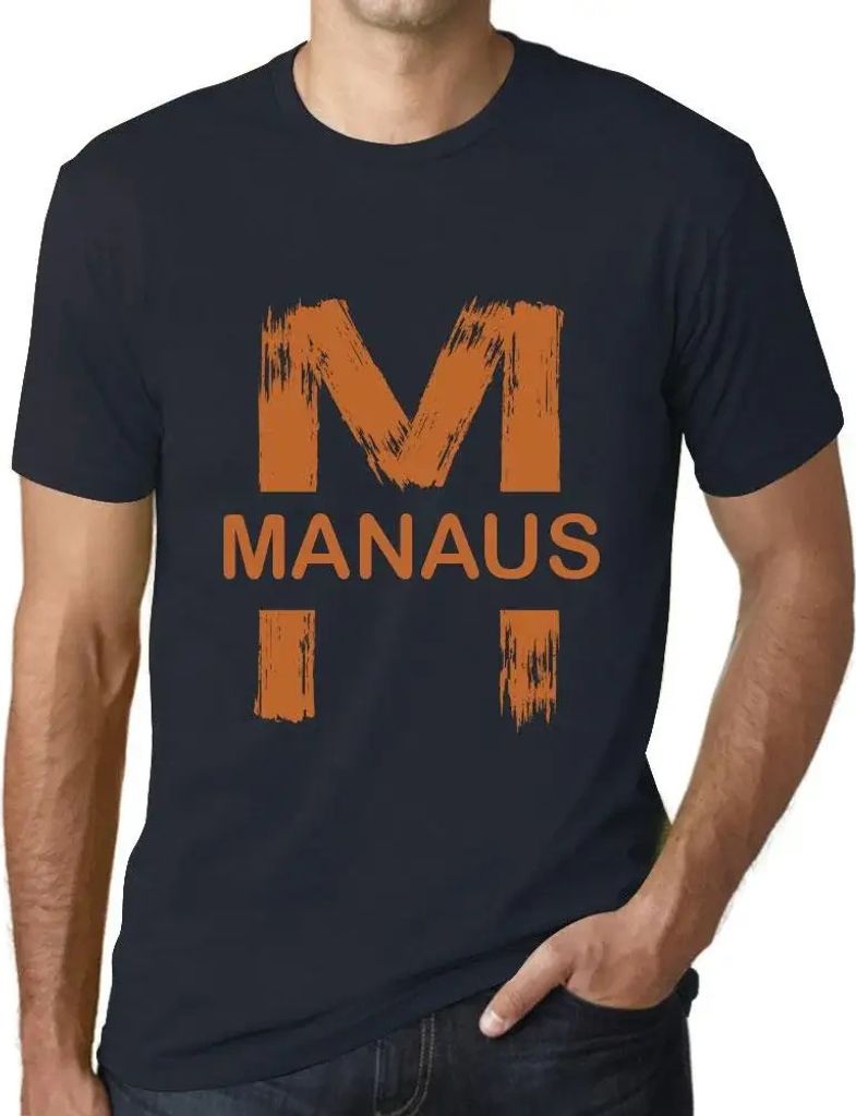 Herren Grafik T-Shirt Manaus Öko-Verantwortlich Vintage Jahrgang Kurzarm Lustige Druck Geburtstag Geschenk Mann
