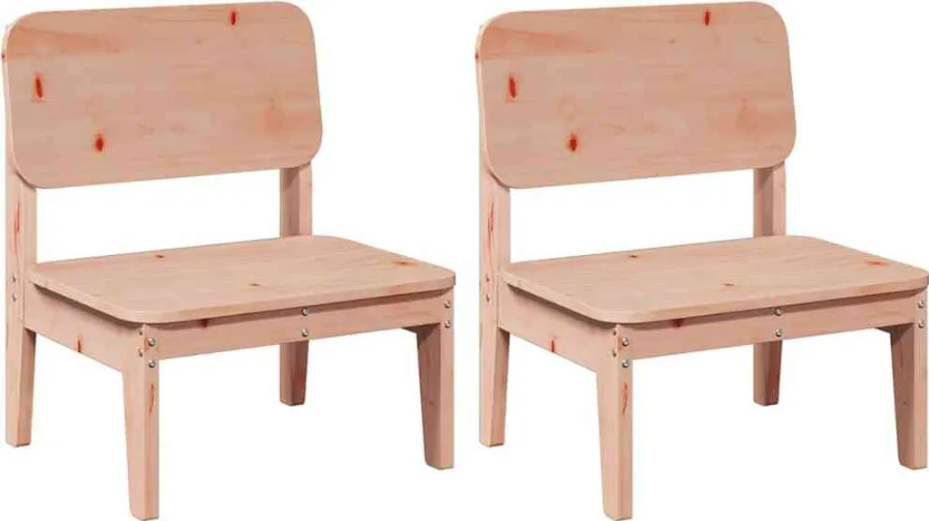 vidaXL Sedie da giardino 2 pezzi 60x52,5x72 cm in legno massiccio di abete Douglas