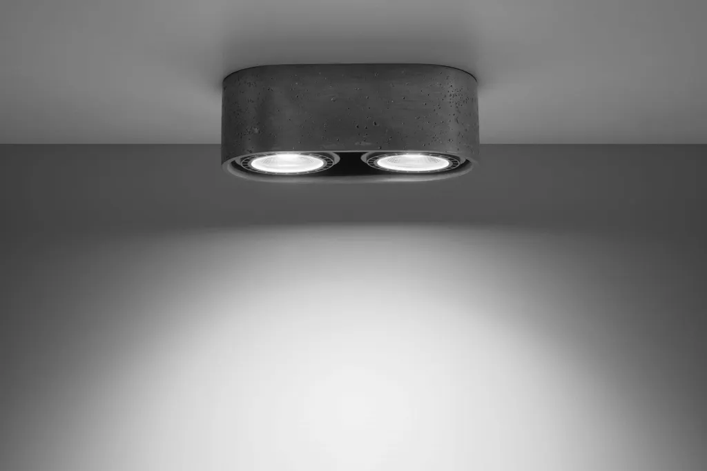 Sollux BASIC 2 Lampada Soffitto Cemento 2xGU10 - Stile Loft Urban - 10