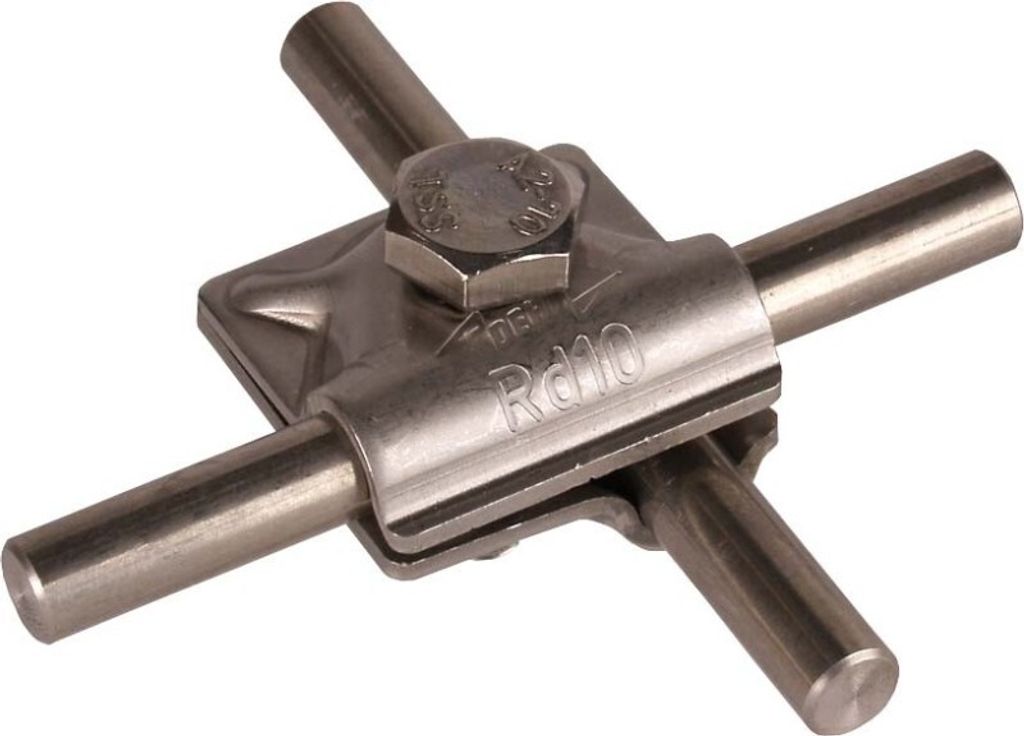 DEHN MV-Klemme Rd10mm NIRO mit 391059 Gewinde im Unterteil