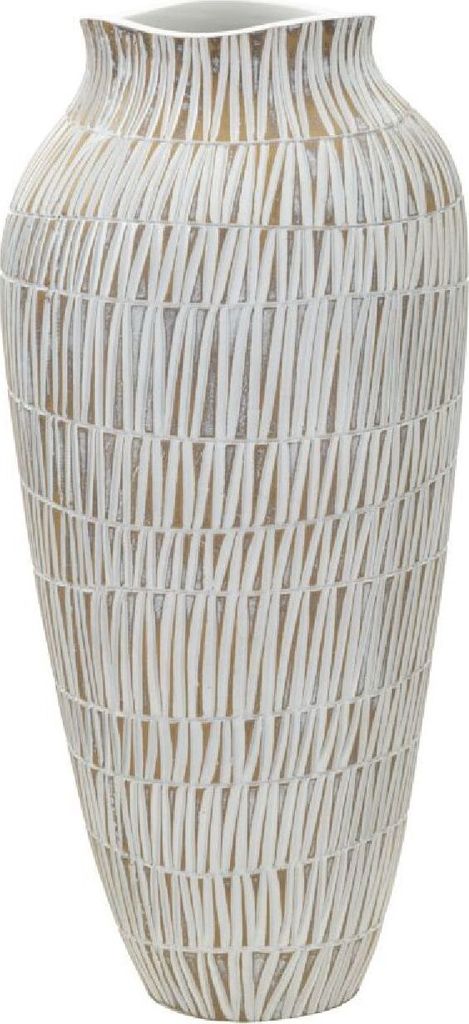Mauro Ferretti Vase Stiky Ø 23x50 cm gold weiß