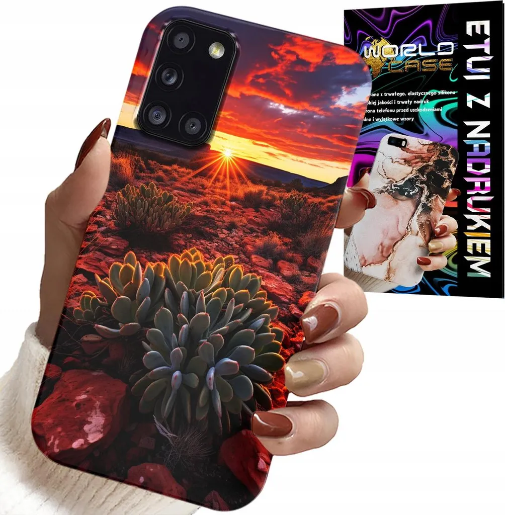 Cover Samsung A31 + Vetro Temperato: Kit Protezione Deserto Messicano 9H