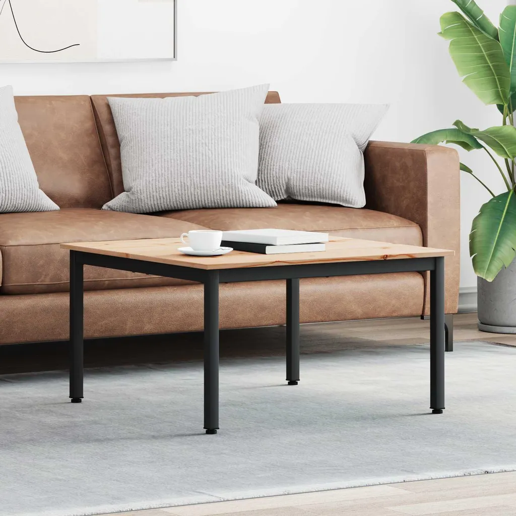 Tavolino Natur 80x80x45 Maison Exclusive Pino Massiccio Minimalista