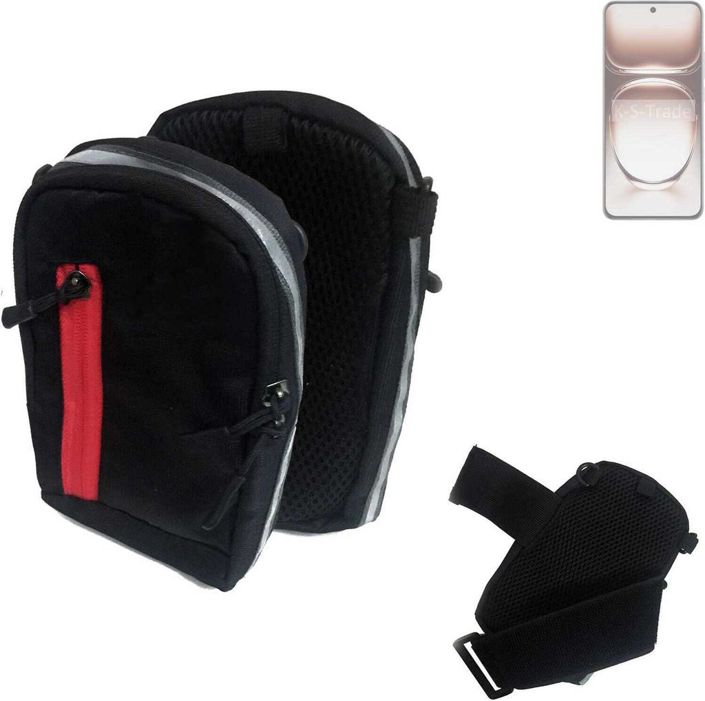 K-S-Trade Outdoor Gürteltasche Holster Umhängetasche kompatibel mit Oppo Reno12 Pro CPH2629 schwarz Handy Tasche Case travelbag Schutz Hülle Handy