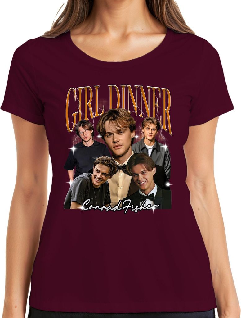 Girl Dinner Conrad Fischer The Summer I Turned Pretty 90s Bootleg Damen T-Shirt, Burgundy, L