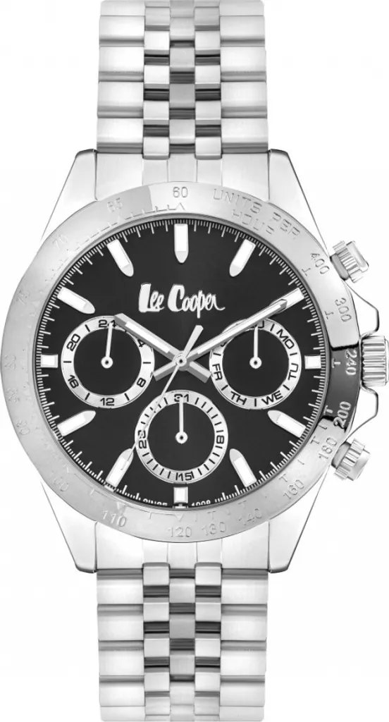 Montre de Luxe Lee Cooper Acier Inoxydable et Cadran Bleu pour Homme Actif