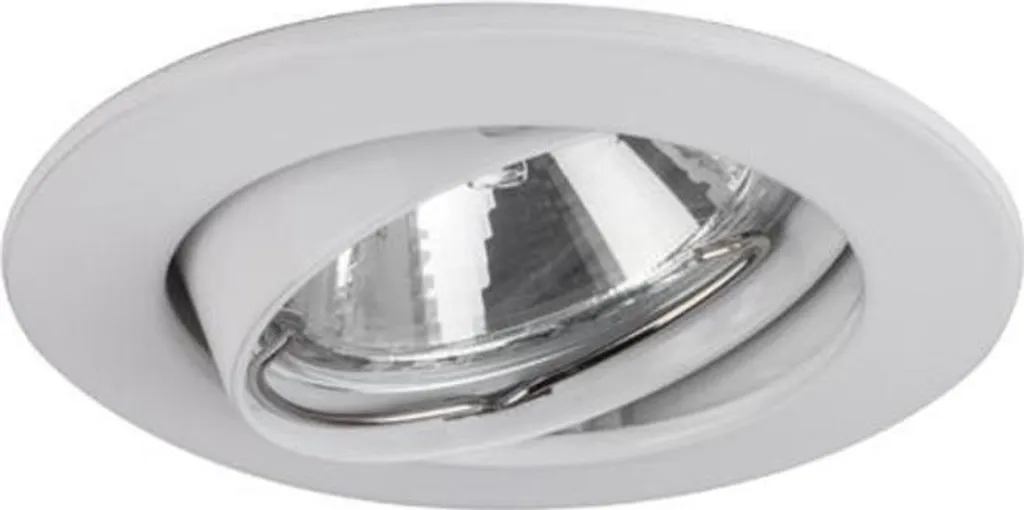 Spot encastré 50W blanc avec ampoule halogène 1x50W - Réf 00216907