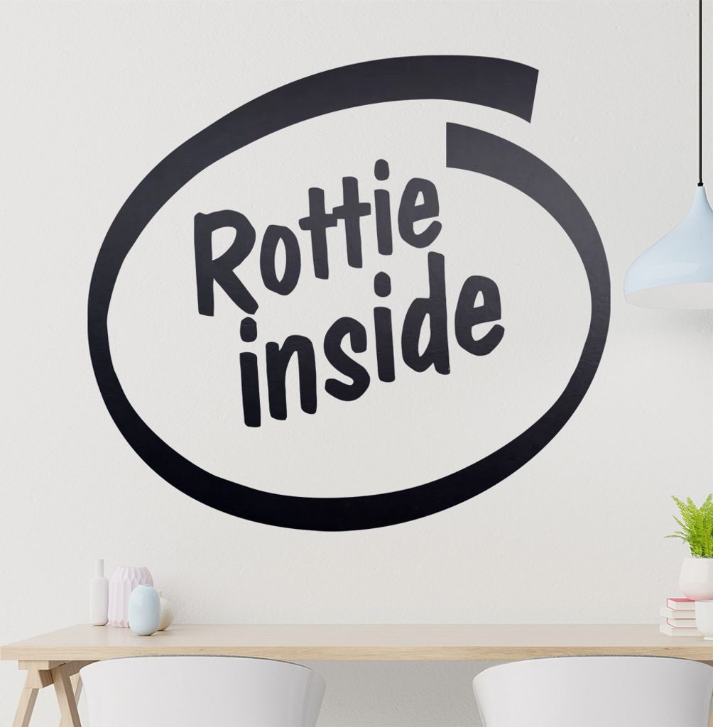 Rottie inside Wandtattoo in 6 Größen - Wandaufkleber Wall Sticker - Dekoration, Küche, Wohnzimmer, Schlafzimmer, Badezimmer