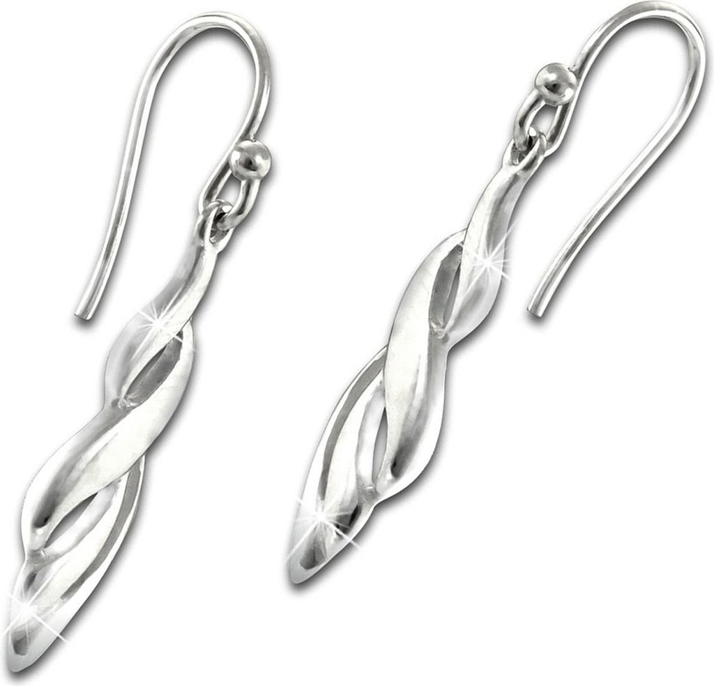 SilberDream Ohrringe Zopf Damen 925 Silber Ohrhänger ECHT-Schmuck SDO6717J