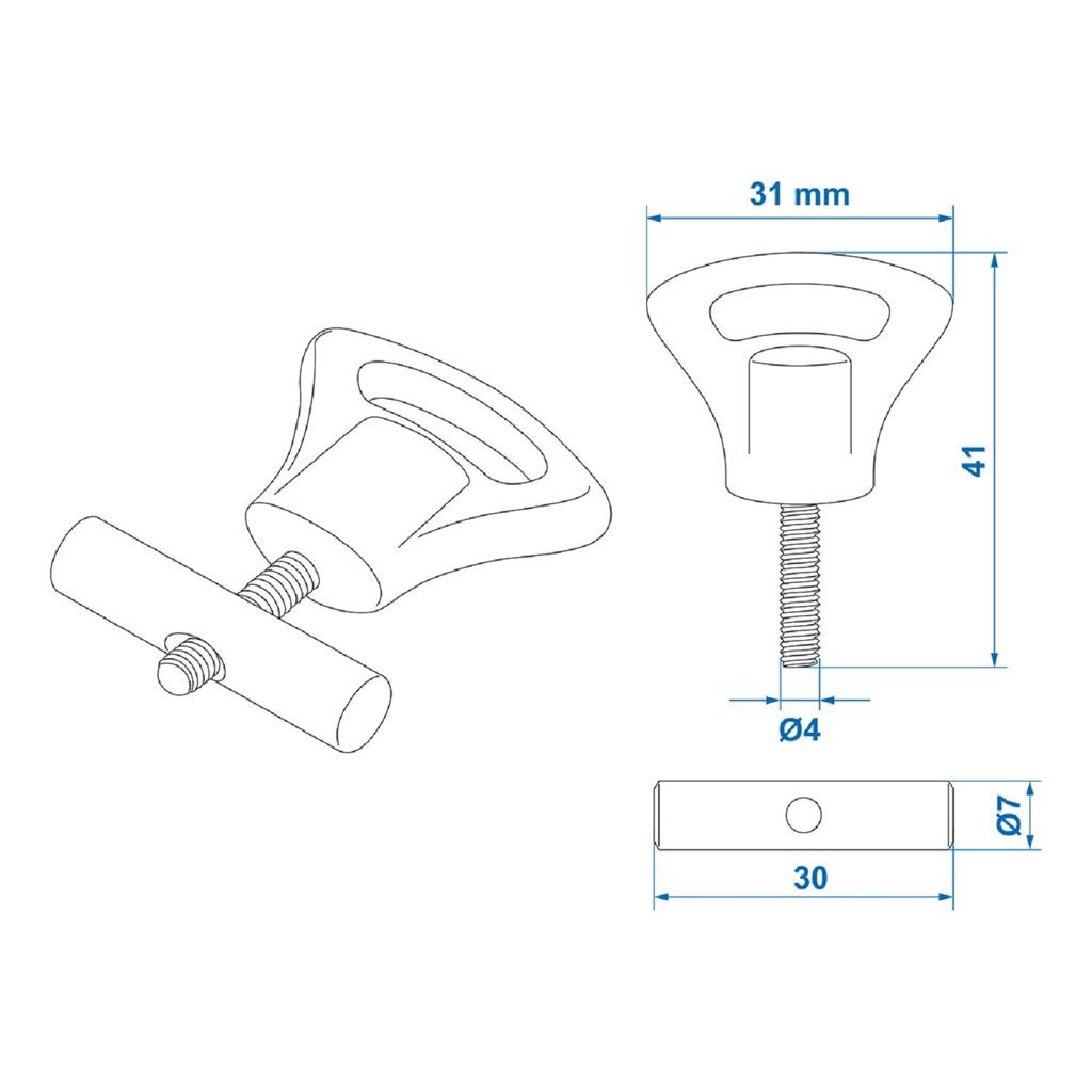2x Kederstopper 8-10mm für Kederschiene geeignet für Produktbild 