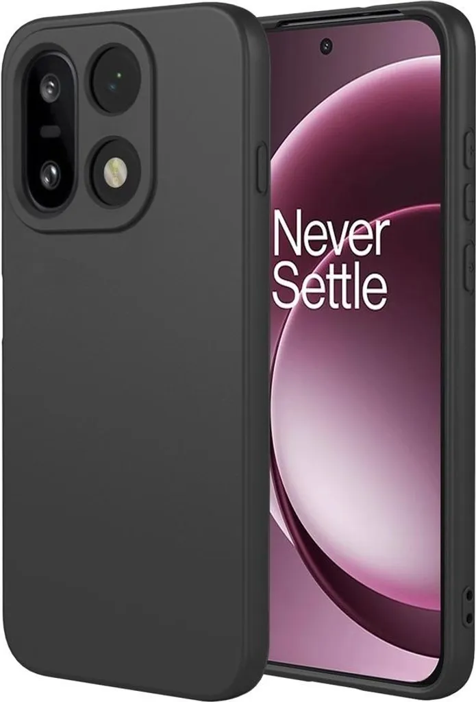 Custodia per OnePlus 15 - Cover posteriore in silicone Phonesta Soft Silk - Nero