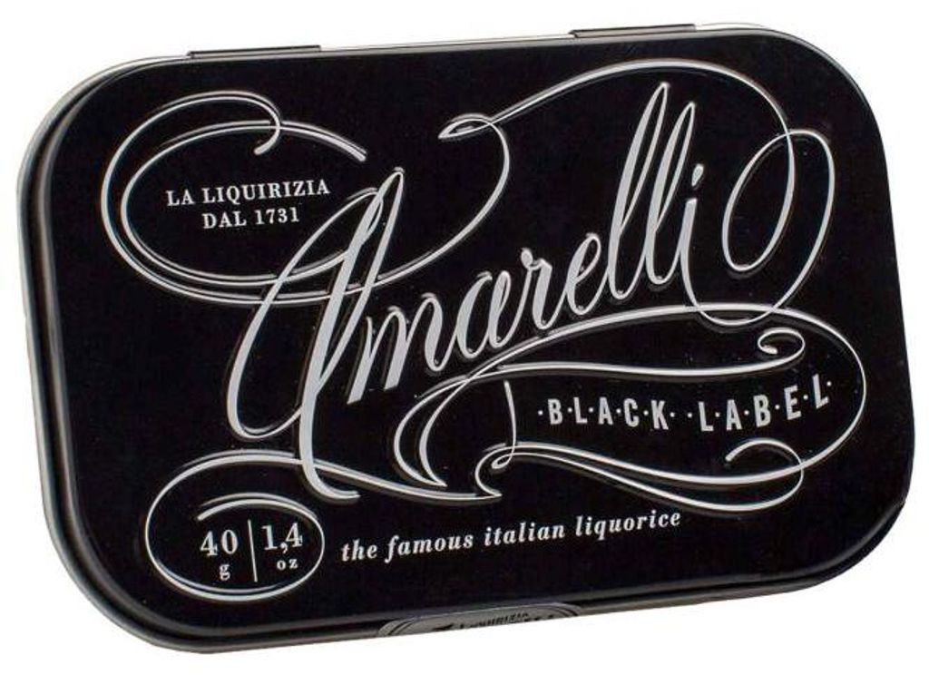 Amarelli Spezzata "Black Label" Lakritz in der Dose, 40 g, Produktbild 