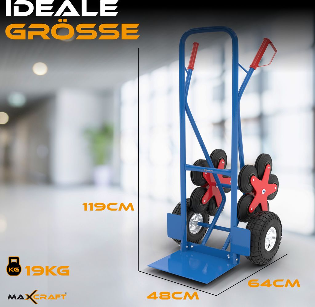 Schodiskový vozík MAXCRAFT do 200 kg - 12 kolies Obrázok produktu 3