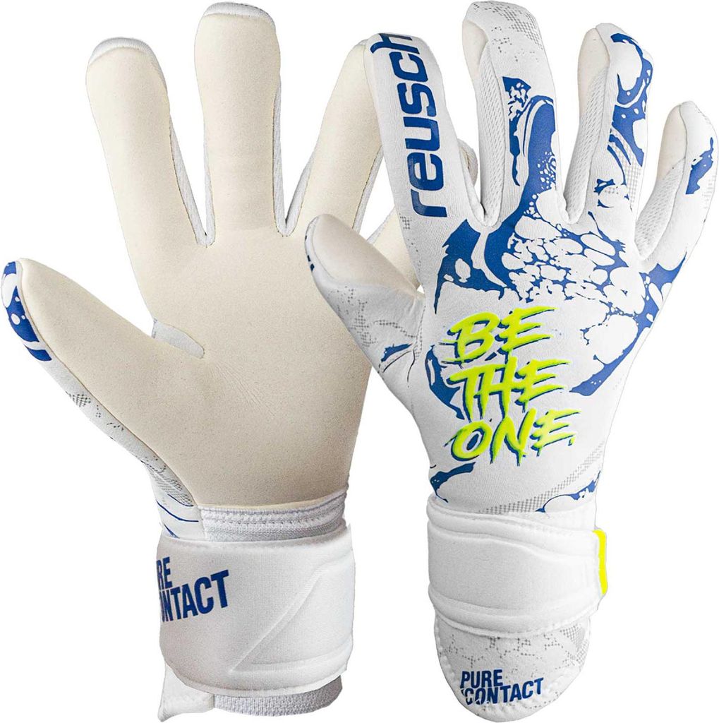 Reusch Torwarthandschuhe Pure Contact Silver Junior mit sehr gutem Grip 1089 white / deep blue 4