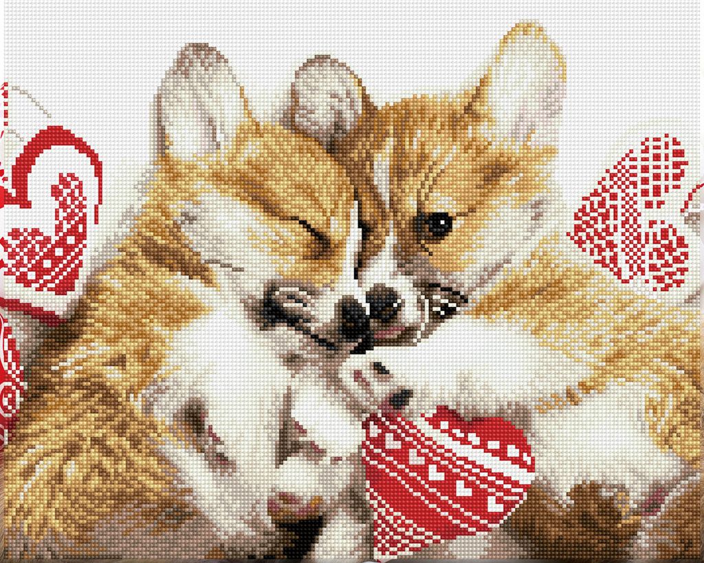 DIAMOND DOTZ Original Diamond Painting Love Cuddles“ 50,5 x 40,5 cm a