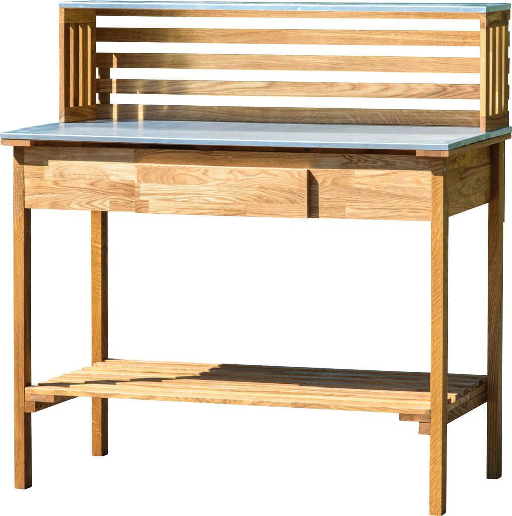 XXL-Pflanztisch mit Schublade, Eiche