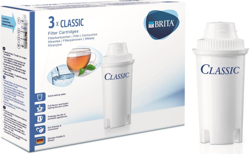 BRITA Classic Filter Cartridges - 3 Pack - Reduces Productafbeelding 