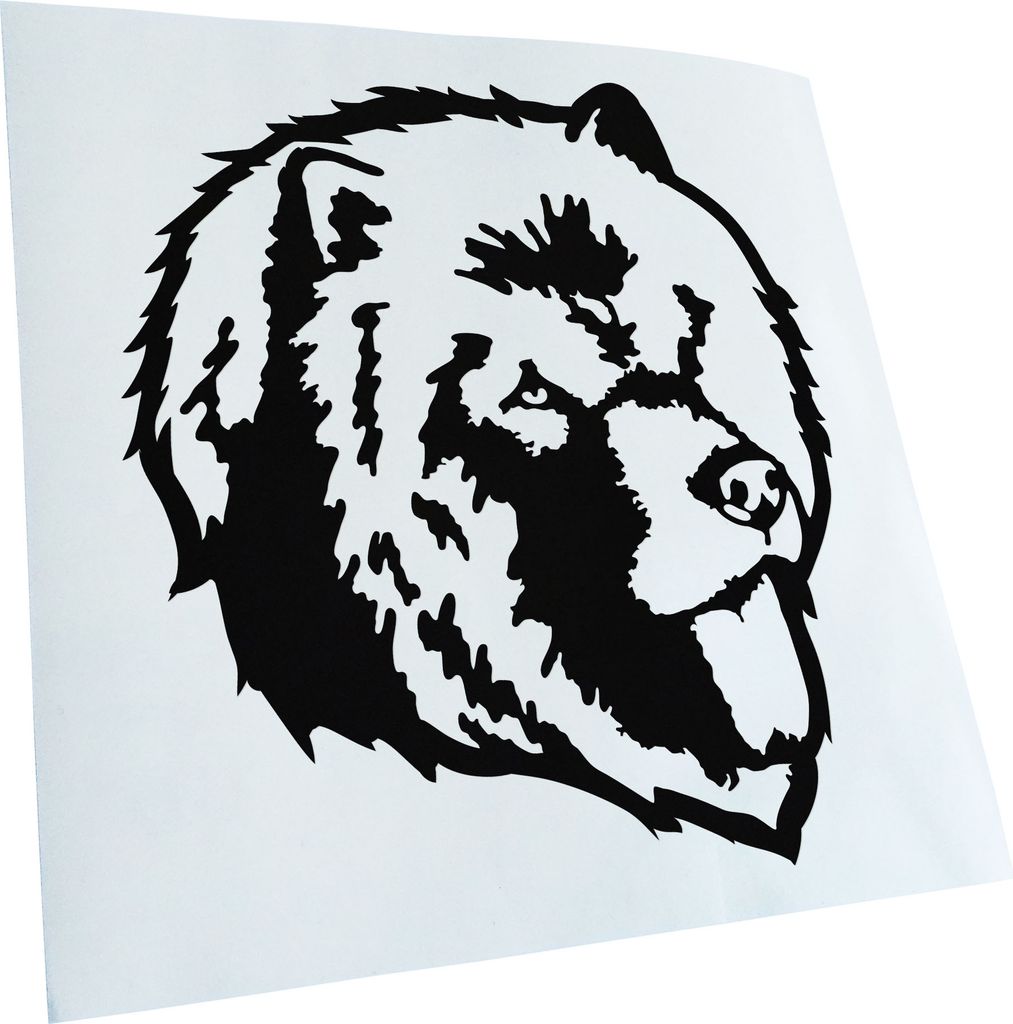 Kiwistar - Autoaufkleber - Chowchow Hund - Schwarz - 40x36cm - Aufkleber für Auto, Laptop, Fahrrad, LKW, Motorrad mehrfarbig JDM Decal Racing