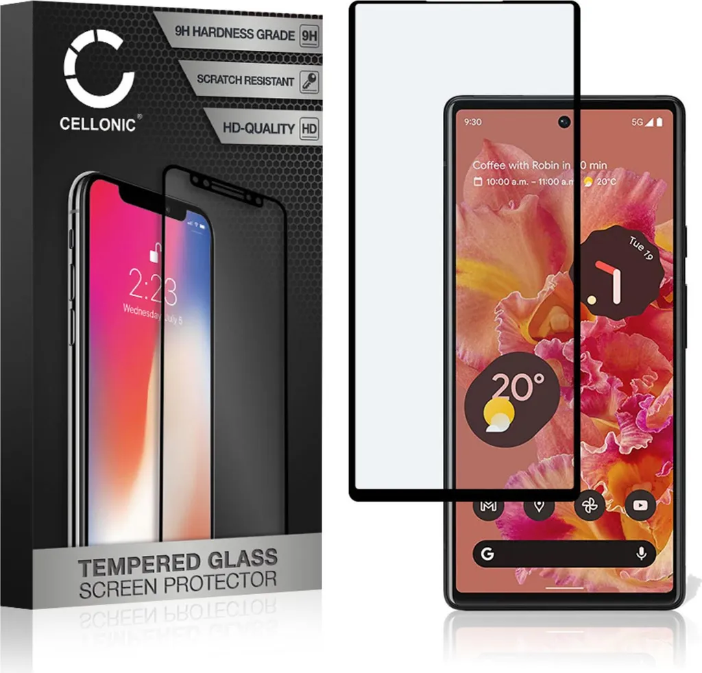Pellicola Vetro Google Pixel 6 CELLONIC 3D | Durezza 9H Anti-Impronta