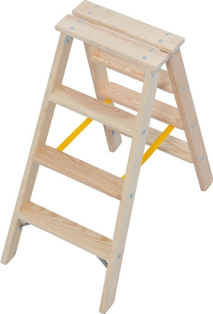 KRAUSE Stehleiter Stabilo natur 2x 4 Stufen, H: 95,0 cm