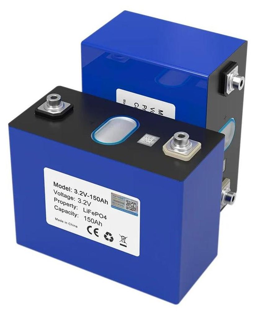 LiFePO4 Akkuzellen - 32150 3,2V 150Ah - Set Mit 4 Stück - Wiederaufladbare Deep-Cycle Zellen - Für 12V 24V Batteriespeicher - Solar Und Hausspeicher