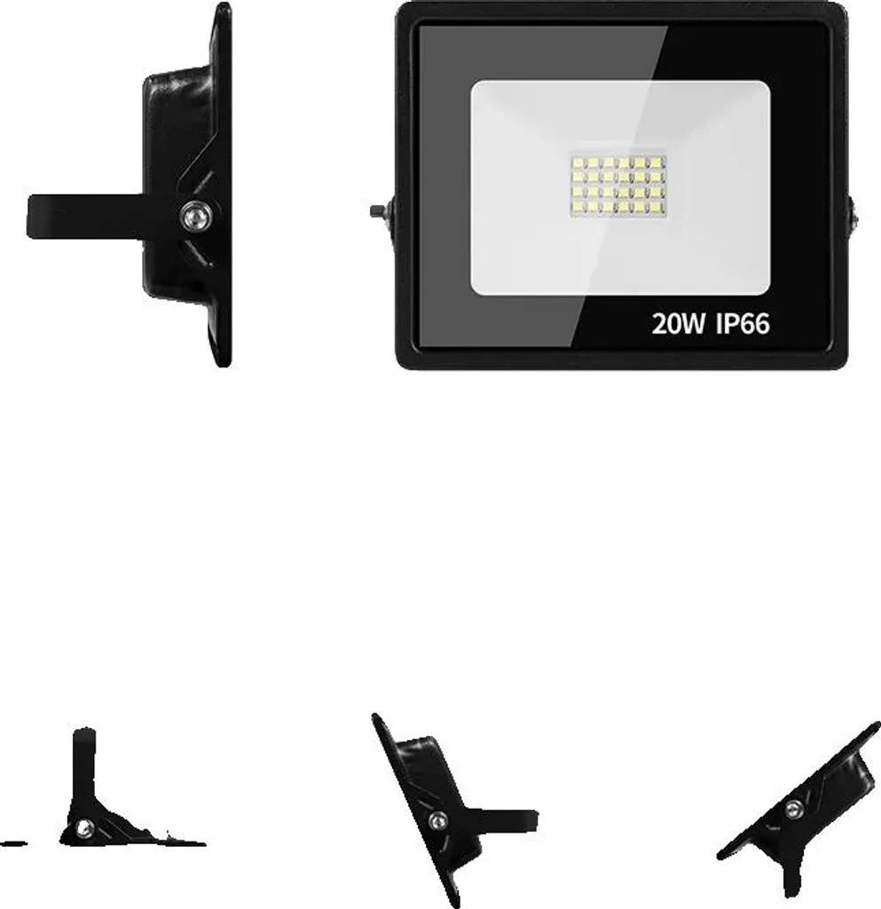 Projecteur LED 2000LM 20W basse consommation 6500K lumière blanche vive