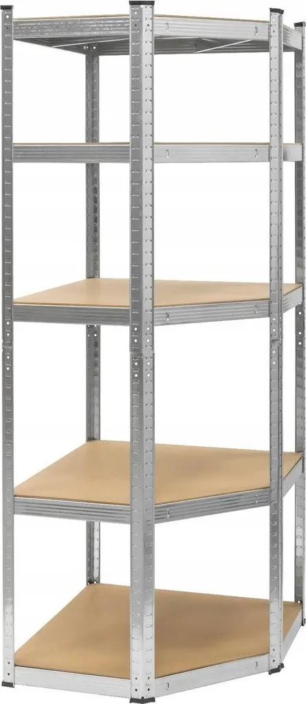 Rayonnage d'angle en métal pour garage et atelier 180x70x70cm Rebel