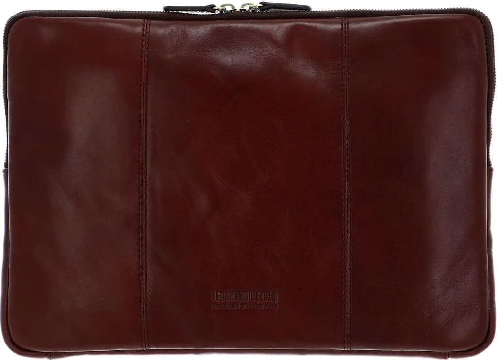 Housse ordinateur portable Leonhard Heyden Cambridge rouge en cuir élégant