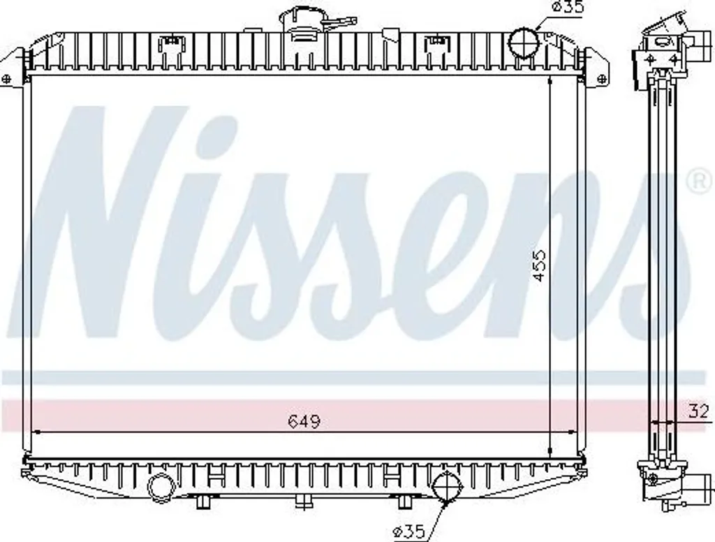 Nissens 62070A Radiateur moteur aluminium haute résistance OE 1953240