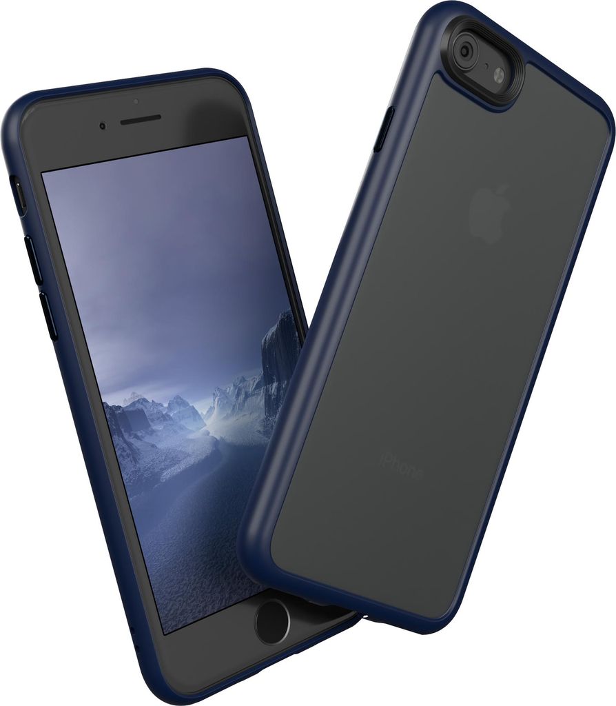EAZY CASE - Outdoor Case kompatibel mit Apple iPhone SE 2020/2022, iPhone 7 / 8, stoßfest, kratzfest, mit Kameraschutz, Silikonhülle in Dunkelblau
