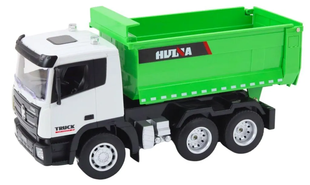 Camion benne télécommandé Rc 1:18 vert avec batterie rechargeable USB - 2