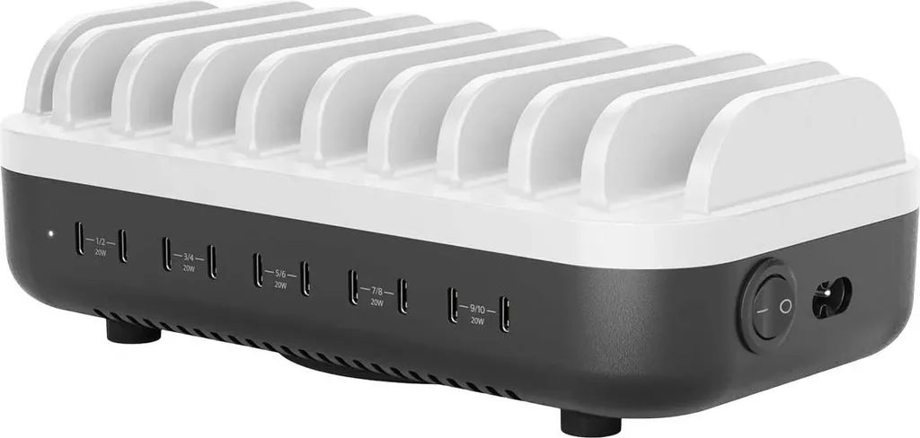 Alogic Station 100W avec 10 Sorties USB-C PD 3.0 pour Charge Parallèle