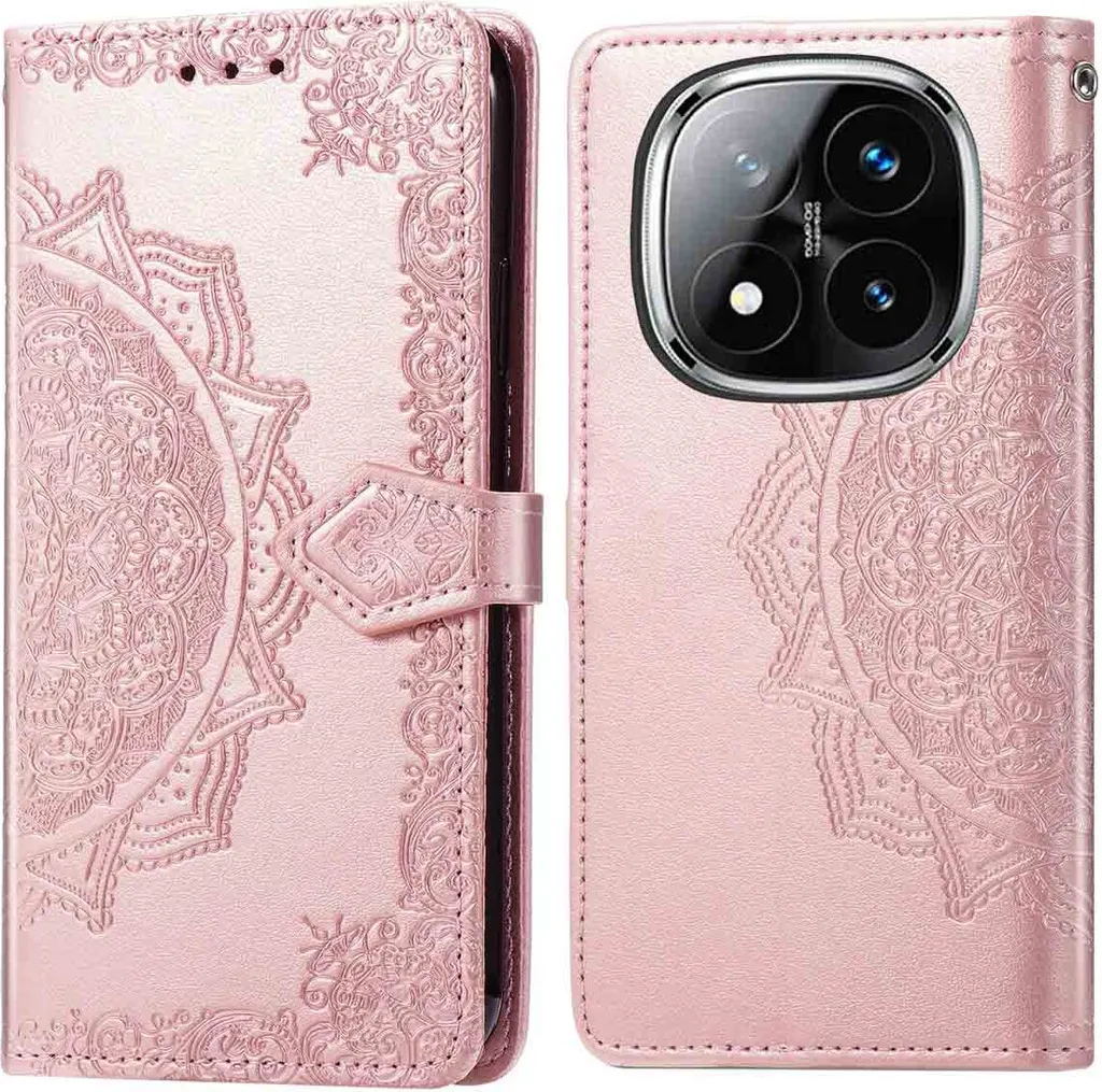 Custodia a libro imoshion Mandala Xiaomi Redmi Note 14 Pro (4G) - Oro rosa