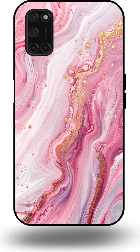 Custodia TPU Smartphonica per OPPO A52 A72 A92 - Design Marmo Rosa