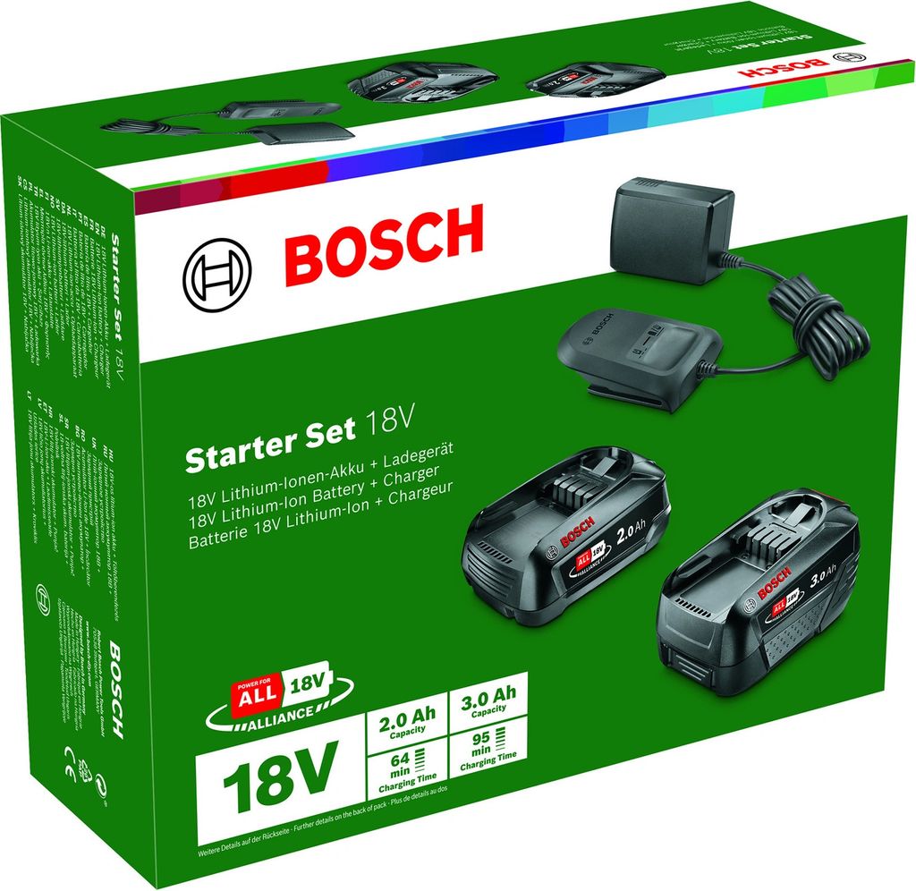 Bosch Akku »Starter Set«, 18 V, 2,0Ah u. 3,0Ah Akku inkl. Produktbild 