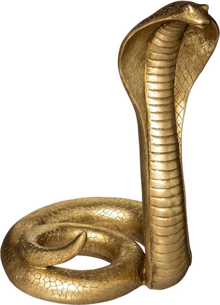 Figurine décorative en polyrésine COBRA, or, 36 cm Image du produit 