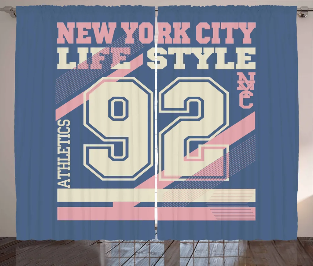 Tenda Emozionale New York ABAKUHAUS 280x245 cm Blu e Crema