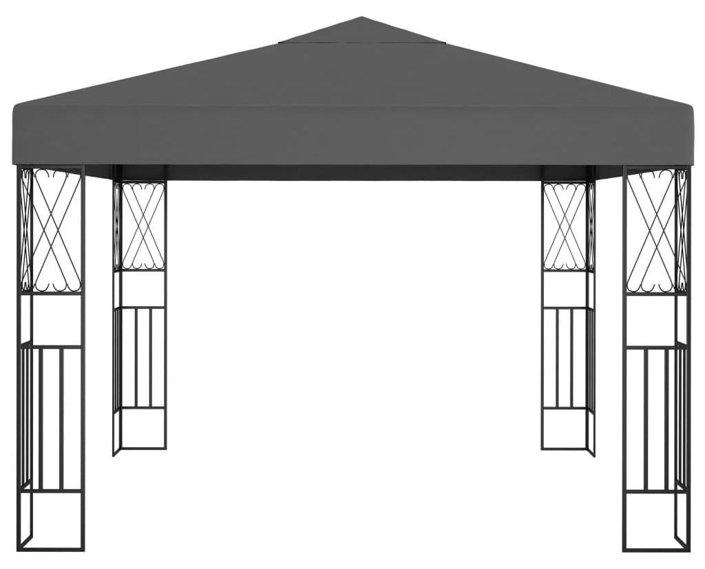 vidaXL Pavillon 3×3 m Anthrazit Stoff