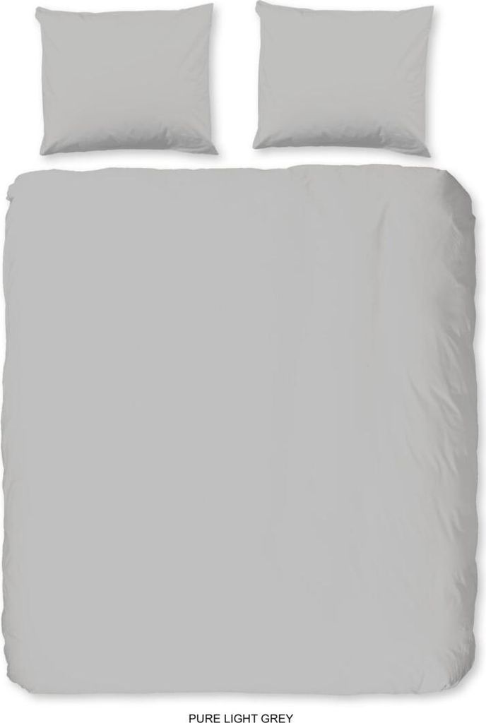Pure Bettbezug "uni dessin" - grau - (240x200/220 cm) - Mikrofaser