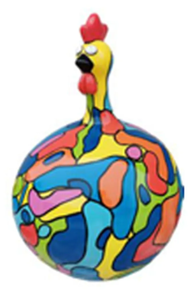 Statue Poulet en Polyrésine Durable Style Abstrait pour Déco de Cour