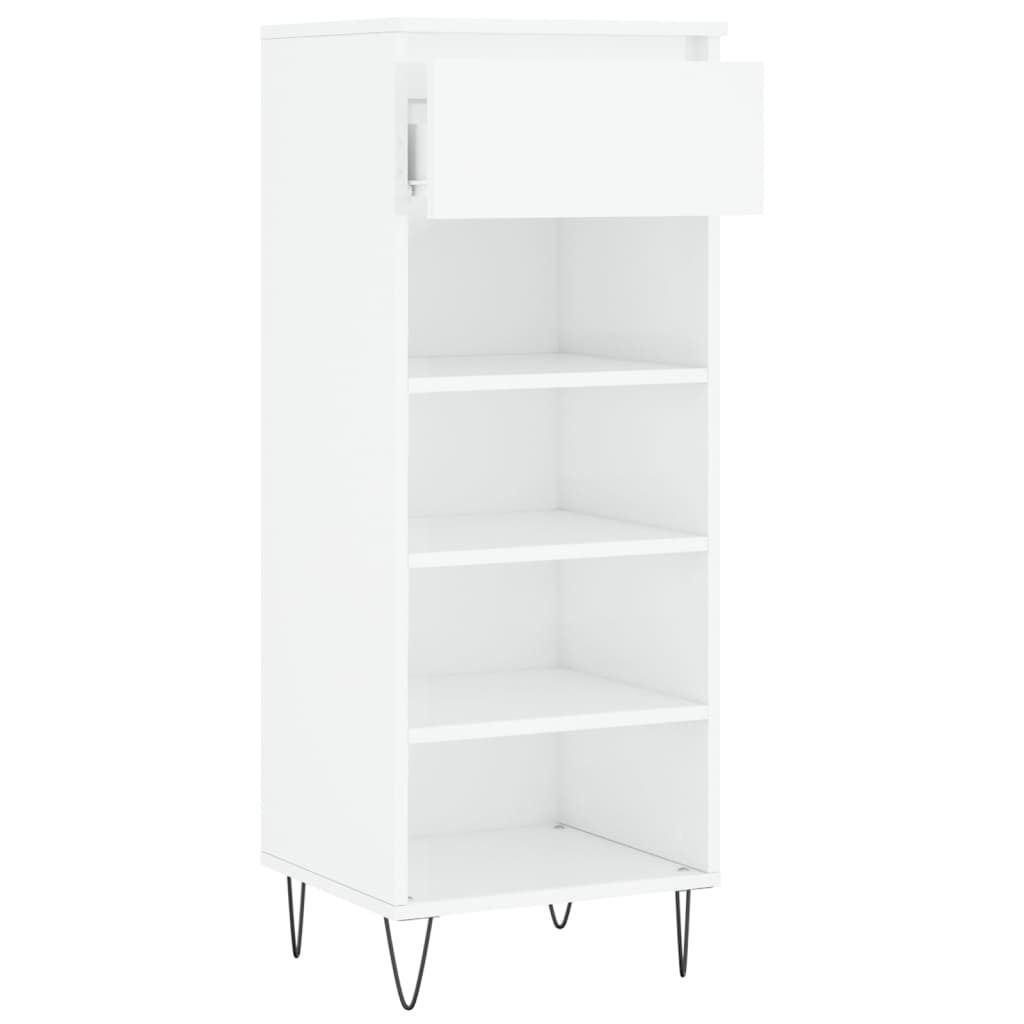 vidaXL Szafka na buty biała wysoki połysk 40x36x105 cm Zdjęcie produktu 