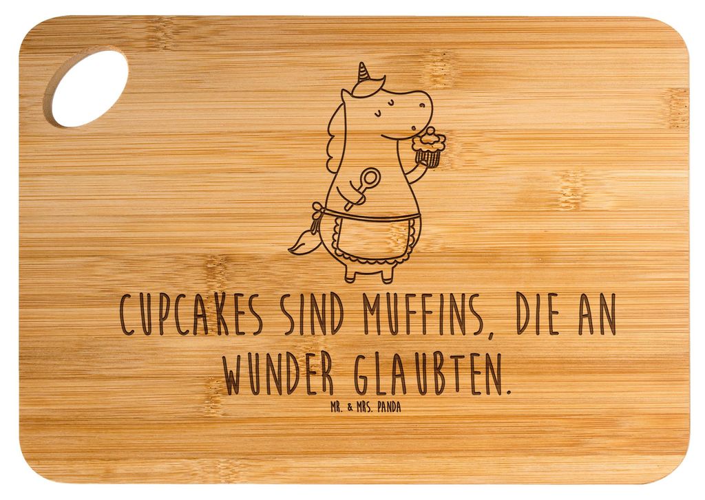 Mr. & Mrs. Panda Frühstücksbrett Einhorn Küche - Transparent - Geschenk, vesperbrett, Holzbrettchen, Backen, Kuchen, Einhörner, Unicorn, Holzbr...