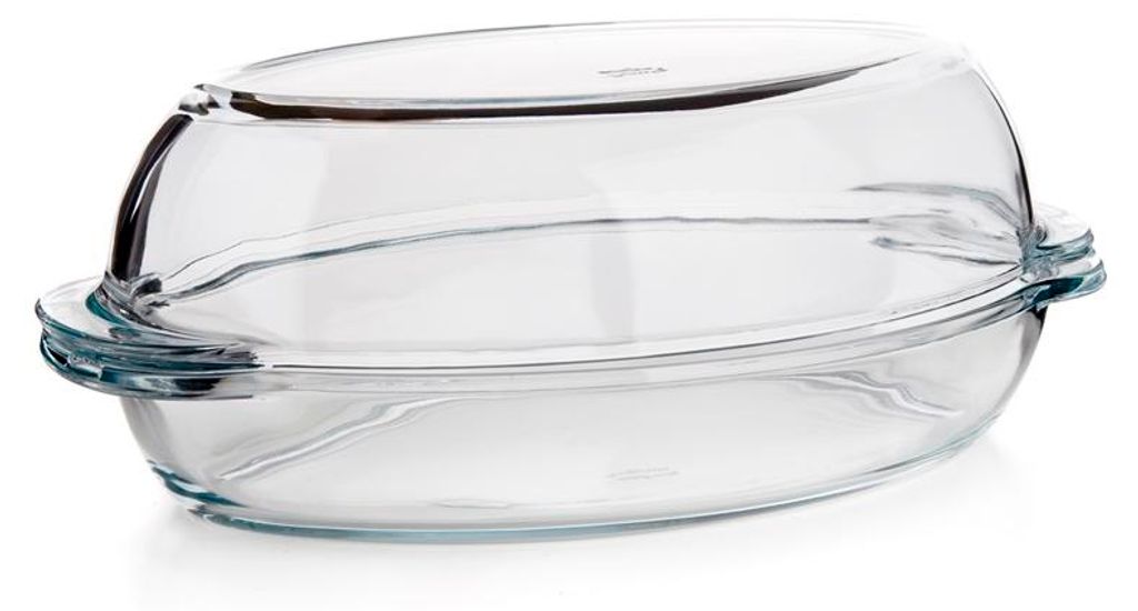 Owalne naczynie do pieczenia 2,8+1,8l 34x19,6cm szklane z Zdjęcie produktu 