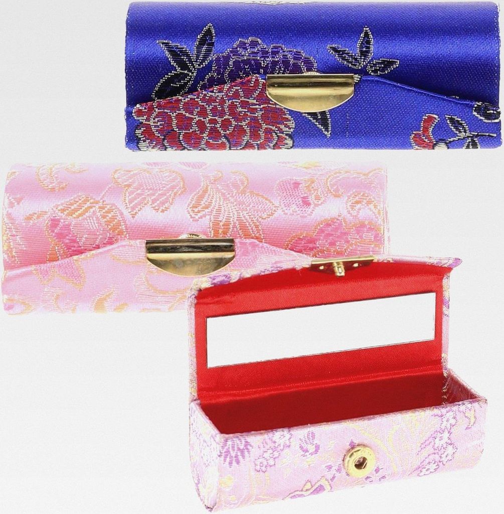Lippenstift-Organizer Mit Gewebter BaumwollhüLle Im Chinesischen Stil 3 Kleiner Make-up-Lippenstifthalter FüR Desktop Kosmetik Aufbewahrungsbox U...