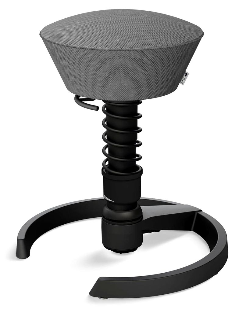 Swopper Air – Ergonomischer Hocker mit weicher Polsterung – Höhenverstellbarer Bürohocker ohne Rollen – Sitzhocker für einen gesunden Rüc...